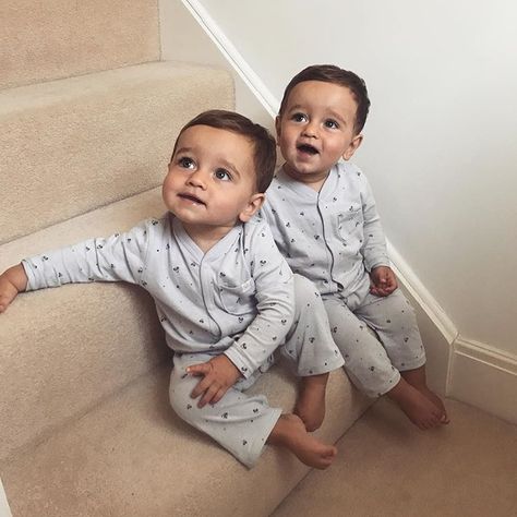 Jensen And Rocco, Twin Baby Photography, Walking Photo, Twin Baby Photos, Twin Baby Announcements, Panda Pyjamas, Childhood Pics, Nostalgic Childhood