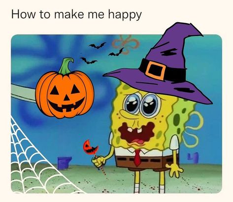 Funny Halloween Memes, Spongebob Halloween, Halloween Meme, Staff Meeting, Spooky Memes, High Jokes, Love Memes Funny, Days Until Halloween, Cheezburger Cat