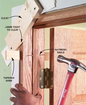 How to hang a door correctly. We have some inside doors to fix. Tool Tips, Inside Doors, The Family Handyman, Door Jamb, Prehung Doors, Door Replacement, Door Casing, Door Repair, Family Handyman