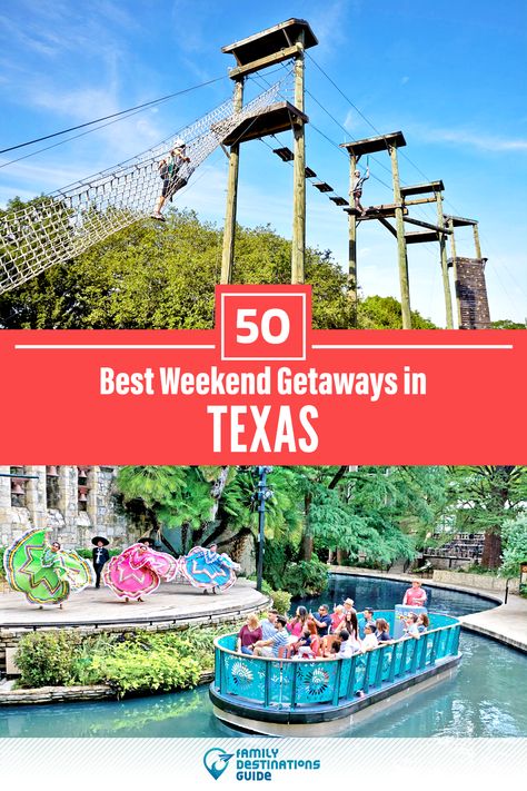 Texas Road Trips Weekend Getaways, Texas Family Vacation Ideas, Family Weekend Getaway Ideas, Texas Girls Trip, Texas Weekend Trips, Texas Travel Weekend Getaways, Texas Vacation Spots, Family Vacations In Texas, Texas Weekend Getaways