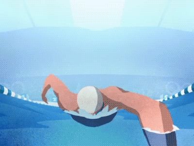 Dribbble - Swim by BLACKMEAL Swimming Animation, Swim Illustration, Exercise Gif, Swimming Gif, Swimming Illustration, Swimming Motivation, Olympic Swimming, Go Swimming, Swimming Tips