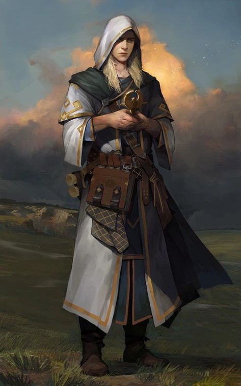 M elf cleric Half Elf, Pathfinder Character, Fantasy Portraits, Human Male, Dungeons And Dragons Characters, Fantasy Male, Arte Fantasy, Fantasy Rpg, Fantasy Inspiration