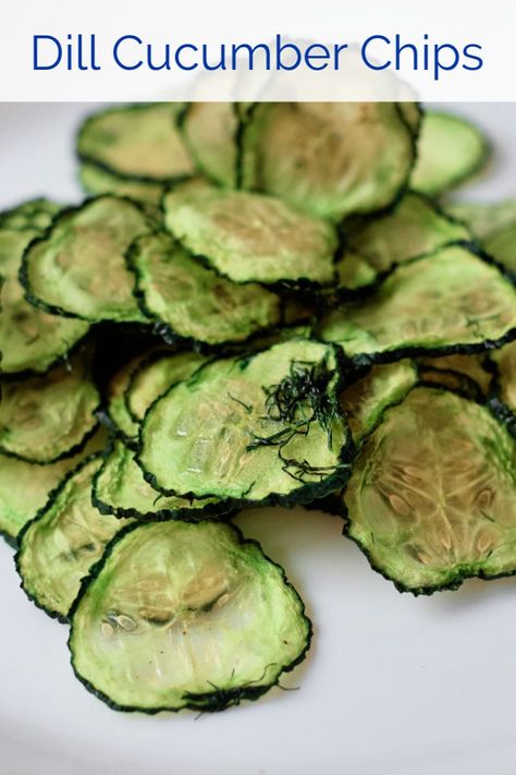 Dill Cucumber Chips, Dehydrated Pickles Chips, Dehydrating Cucumbers Cucumber Chips, Dehydrated Cucumber Chips Recipes, Dehydrated Cucumber Chips, Dehydrated Dill, Dehydrated Recipes, Dill Cucumber, Cucumber Chips