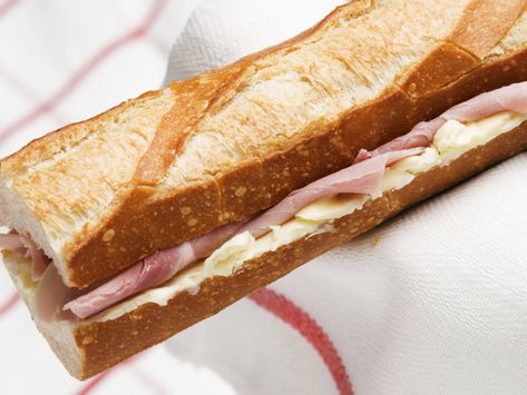 10 Sandwiches to Eat in France Before You Die | French sandwich culture is a thing of glory. Ham And Butter Sandwich, French Sandwiches, French Recipes Authentic, French Sandwich, Baguette Sandwich, Picnic Sandwiches, Ham Sandwiches, Sandwiches For Lunch, Best Sandwich