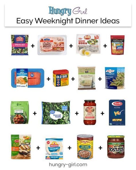 Lisa Lillien on Instagram: "We all have easy go-to meal hacks for weeknights when cooking a meal from scratch is out of the question. (Let's be honest, it happens a lot!) I asked the Hungry Girl community on Facebook for their top healthy weeknight dinners that they can easily throw together, and they did not disappoint. Tap the link in my @hungrygirl bio or visit hungry-girl.com/instagram to read up and get inspired!" Budget Meals For One, Quick Dinners For Family, Lazy Meals, Meal Hacks, Convenient Dinner, Meal Train Recipes, Fast Dinner Recipes, Healthy Weeknight Dinners, Quick Dinners