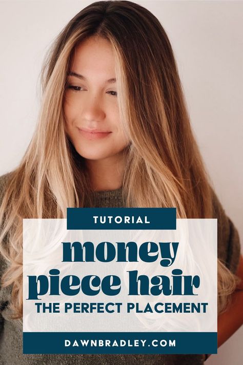 Money piece mistakes that hairstylists make and how not to make these mistakes! We are sharing the biggest mistakes we see stylists making when creating bold money piece hair on the blog. Learn how to avoid the bleached bang, how to fix your technique and save your client’s time and money by using this foil placement technique. These 6 tips are going to help you create stunning face framing highlights. | money piece technique | foilyage tutorial | money piece balayage #hairtutorial Beige Blonde Hair With Money Piece, Face Frame Highlight Placement, How To Bleach Money Piece, Face Framing Highlights How To, Face Framing Highlights Tutorial, Money Piece Hair Placement, Dimensional Brunette Money Piece, Diy Face Frame Highlights, How To Do Face Framing Highlights