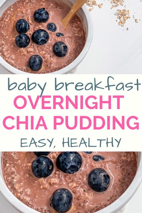 Overnight Oats Chia Pudding, Oats Chia Pudding, Breastfeeding Recipes, Chia Seed Oatmeal, Cook Oatmeal, Overnight Chia Pudding, Overnight Chia, Toddler Smoothies, Baby Recipe