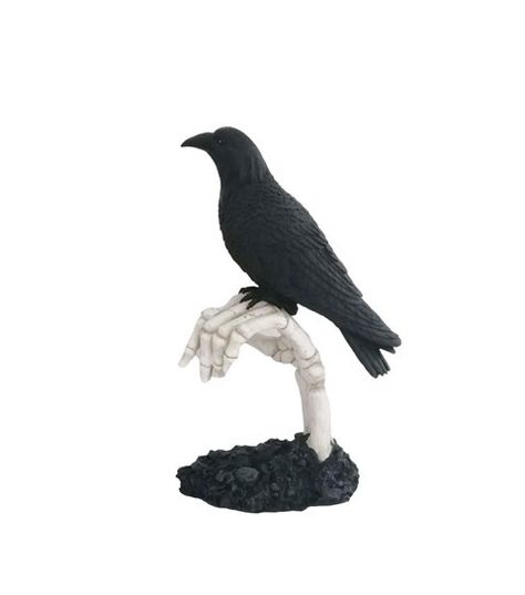 Halloween Party Host, Nevermore Raven, Skull Statue, Crow Skull, Skeleton Decorations, Raven Skull, Gothic Gifts, Black Crow, Skull Decor