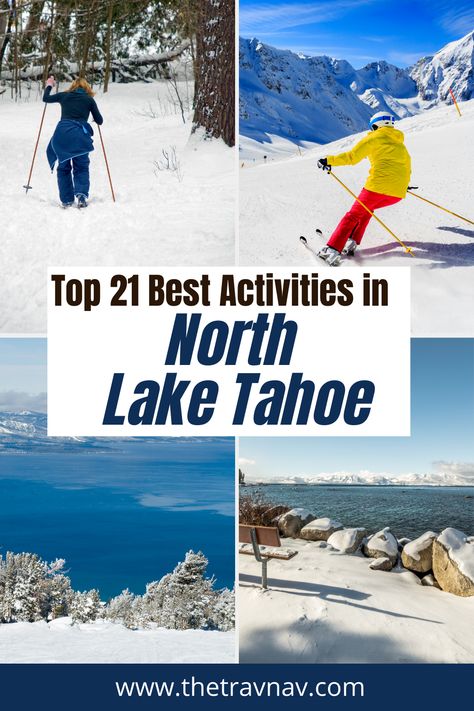 North Lake Tahoe is one of the best places to visit in the winter. Whether you ski, snowboard, or love playing in the snow, there is something for you to love! Check out this article to learn more! Snowy Escape, Lake Tahoe Resorts, Lake Tahoe Winter, Tahoe Winter, North Lake Tahoe, Tahoe City, Winter Things, Incline Village, Winter Lake