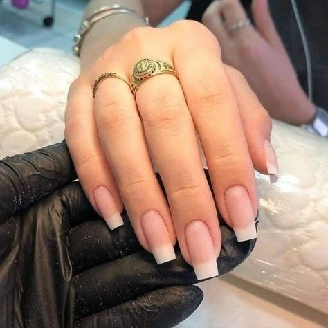 Long Natural Nails Designs, Realistic Nails Acrylic, Realistic Acrylic Nails, American Nails Natural, Her Nails, Neutral Nails, Square Acrylic Nails, Classy Nails, Fire Nails