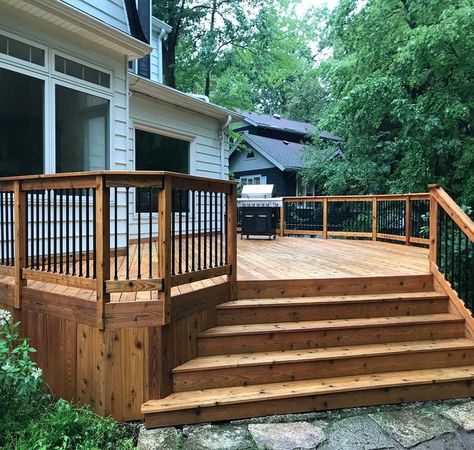 Top 8 – Finding Your Deck’s Best Stain Color: Advice and Ideas Deck Stain For White House, Stains For Decks Wood, Deck Stain Colors With Red Brick House, Natural Deck Stain Ideas, Valspar Stain Colors Deck, Pool Deck Stain Ideas, Wood Deck Stain Colors, Deck Colors For Tan House, Porch Stain Colors Wood