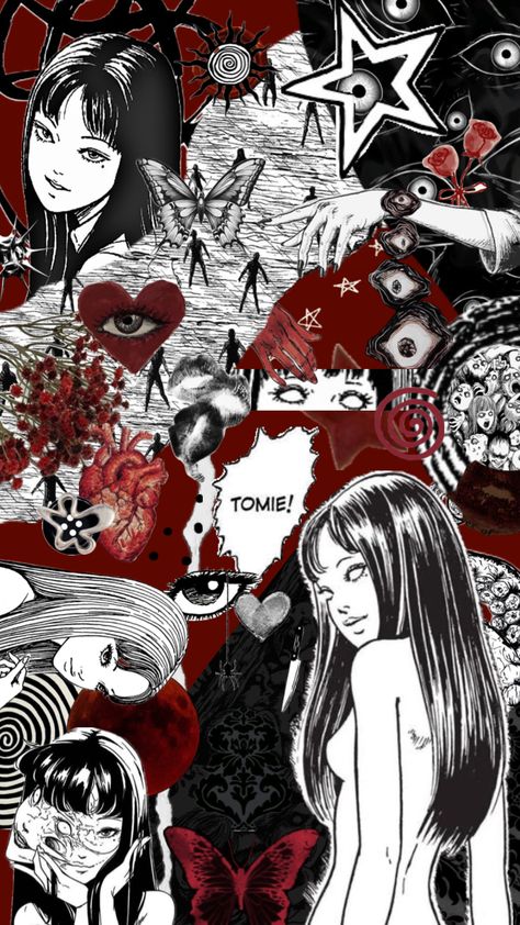 Tomie Emo Aesthetic Wallpaper, Walpapers Cute, Iphone Wallpaper Cat, Halloween Wallpaper Cute, Japanese Horror, Goth Wallpaper, Gothic Wallpaper, Crazy Wallpaper, Junji Ito