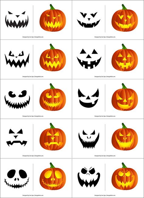 290+ Free Printable Halloween Pumpkin Carving Stencils, Patterns, Designs, Faces & Ideas Ideas For Halloween Pumpkins, Pumpkin Faces Carving Ideas, Pumpkin Mouth Ideas, Faces To Carve On Pumpkins, Halloween Pumpkin Design, Pumpkin Eyes Carving, Scary Pumpkin Carving Easy, Halloween Pumpkin Ideas Easy, Halloween Pumpkins Scary