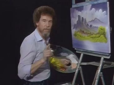 New trending GIF on Giphy Bob Ross Happy Trees, Bob Ross Quotes, Bob Ross Art, Inverted Long Bob, Bob Ross Paintings, The Joy Of Painting, Inverted Bob, Bob Ross, Matthew Mcconaughey