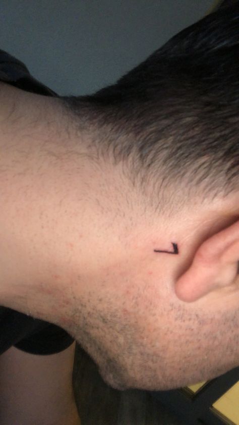 7 Tattoo Behind Ear, Tiny Tattoo Men, Number 7 Tattoo Design, 7 Tattoo Number Design, Number 7 Tattoo, Kundalini Tattoo, Seven Tattoo, Piercing And Tattoo, Minimalist Tattoo Design