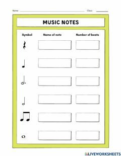 Note Values Language: English Grade/level: Any School subject: Music Main content: Note values Other contents: Dynamics In Music, Music Note Symbol, Bass Clef Notes, Music Math, Family Worksheet, Brass Instruments, Music Class, Forgot My Password, Interactive Activities