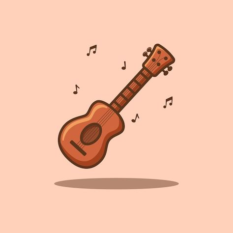 Ukulele with melody icon vector illustra... | Premium Vector #Freepik #vector #background Ukulele Illustration, Melody Icon, Guitar Vector, Ukelele, Music Wallpaper, Vector Background, Ukulele, Design Inspo, Premium Vector