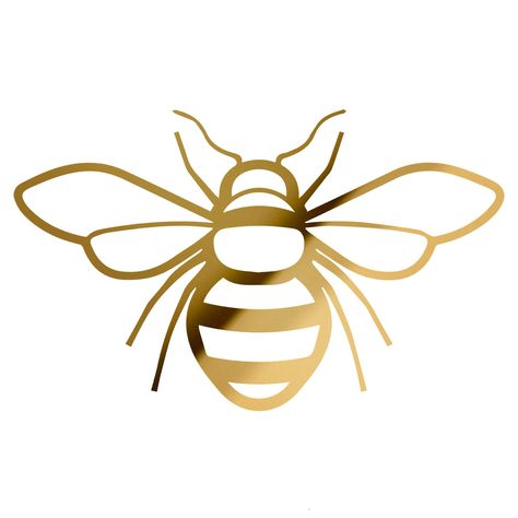 Decal Stickers of Bee Icon (Metallic Gold) (Set of 2) Luxury Weatherproof Vinyl Decal Stickers for Laptop Desktop Smartphone Car Dirt Bike Wall Room Mason Jar Bathtub Door - ANDstic874332GO Bee Decals, Bee Icon, Bike Wall, Crying Baby, Bathtub Doors, Cartoon Bee, Stickers For Laptop, Bee Sticker, Bee Tattoo