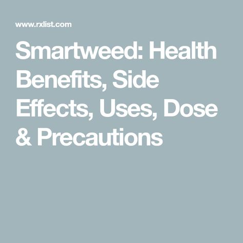 Smartweed: Health Benefits, Side Effects, Uses, Dose & Precautions Fulvic Acid, Safety Precautions, Lemon Verbena, Natural Medicine, Herbal Medicine, Side Effects, Healthcare Professionals, Health Benefits, Health Care