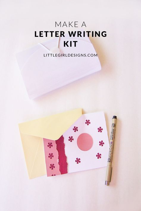 Letter Writing Prompts, Letter Writing Kit, Snail Mail Letters, Writing Materials, How To Make Letters, Creative Retreat, Mail Ideas, Thrifty Thursday, Diy Pencil