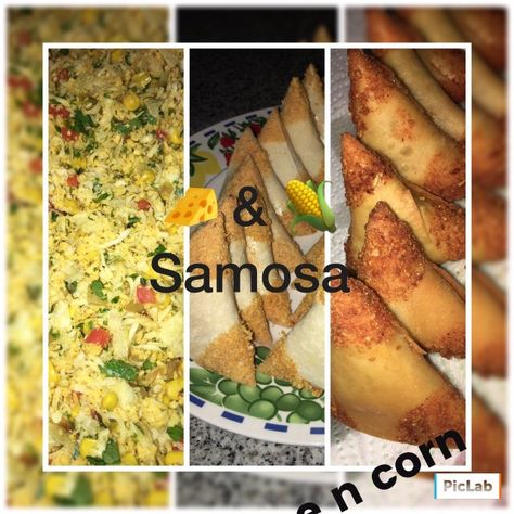 Cheese N Corn Samosa Corn Samosa Recipe, Prawn Cocktail Crisps, Spinach Feta Pie, Easy Samosa Recipes, Halaal Recipes, Eid Recipes, Savoury Treats, Vegetable Samosa, Vegetable Cutlets