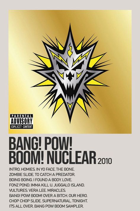 Album Covers Insane Clown Posse, Icp Juggalo Poster, Insane Clown Posse Album Cover, Icp Album Covers Design, Icp Album Cover, Icp Poster, Icp Albums, Icp Songs, Polaroid Albums