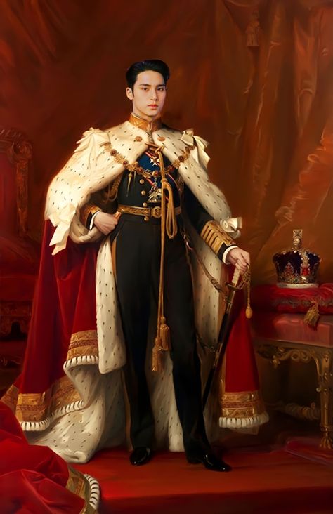 Mingyu English King/Nobleman Edit King Outfits Royal, Royal Costume, Armor Dress, Prince Clothes, King Outfit, Classy Suits, Coat Trends, Royal Outfits, Mingyu Seventeen