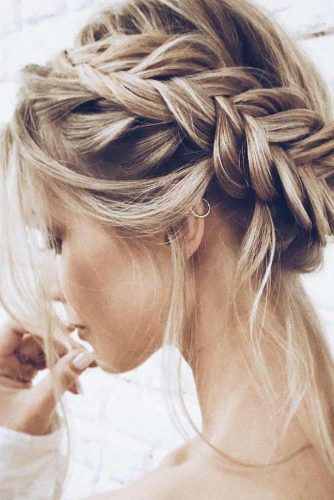 Styling Hairstyles, Braiding Hairstyles, Bridal Braids, Lob Haircut, Hair 2018, Penteado Cabelo Curto, Easy Braids, Long Blonde, Braided Updo