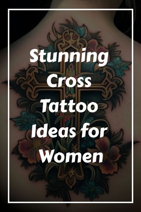 Discover elegance and faith with our Cross Tattoo Ideas For Females. Each design intertwines femininity and spirituality, symbolizing faith, hope, and personal beliefs in a delicate yet powerful way. Perfect for women seeking a meaningful expression of their devotion. Cross Neck Tattoo For Women, Women’s Cross Tattoo, Cross Sleeve Tattoos For Women, Back Cross Tattoo Women, Cross With Words Tattoo, Celtic Cross Tattoo Feminine, Female Cross Tattoos, Dainty Cross Tattoos For Women, Tattoo Ideas Female Cross