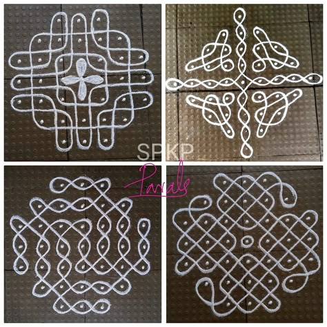 Puli Kolam, Easy Rangoli Designs Videos, Very Easy Rangoli Designs, Rangoli Designs Photos, Rangoli Designs Simple Diwali, Rangoli Side Designs, Sikku Kolam, Rangoli Designs Latest, Simple Rangoli Designs Images