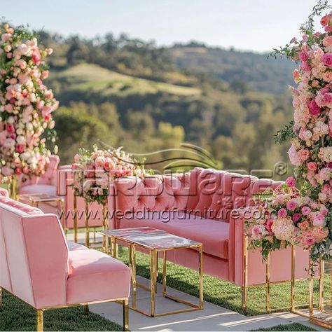 Pink Velvet Sofa with Steel Frame for Wedding Lounge Wedding Sofa, Pink Velvet Sofa, Steel Sofa, Gold Sofa, Acrylic Chair, Wedding Tableware, Wedding Lounge, Wedding Furniture, Pink Sofa