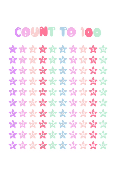 Count to 100 hundreds Chart Printable for Educational Wall Art, Ideal for Kindergarten and Classroom Decor, Engaging Preschool Learning Tool Counting Chart, Hundreds Chart Printable, Hundred Chart, Count To 100, Counting To 100, Hundreds Chart, Educational Wall Art, Learning Tools, Preschool Learning