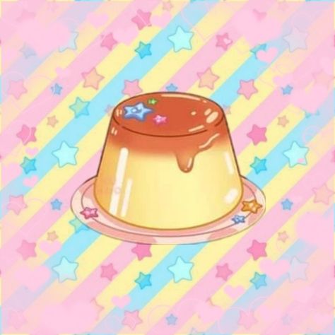 Pudding Kawaii, Pudding Drawing, Cook Aesthetic, Oc Inspo, Kawaii Core, Food Illustration, Food Illustrations, Diy Clay, Flan