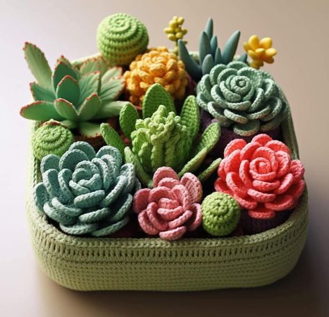 Yarn Projects Crochet, Crochet Turtle Pattern, Crochet Succulent, Crochet Garden, Micro Crochet, Loom Craft, Crocheted Toys, Crochet Cactus, The Meaning Of Life