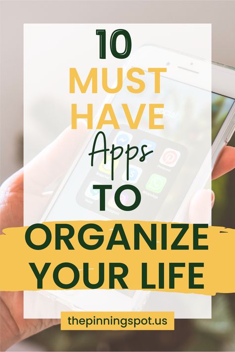 Here are the 10 best apps to organize your life consisting of the top 10 apps designed to help you stay on top of your tasks, appointments & goals that include free apps to help you organize your lif as well as the best apps to help you organize your life seamlessly whether you need help with scheduling, finances task management etc. This post covers everything you need to know about the top 10 apps for life organization so click through to optimize your life and achieve your goals effortlessly. Meal Planning Apps Free, Apps To Organize Your Life, Things 3 App, Apps To Help Organize Your Life, Apps You Need, Apps For Organization, Best Organization Apps, Habit App, Organize 365