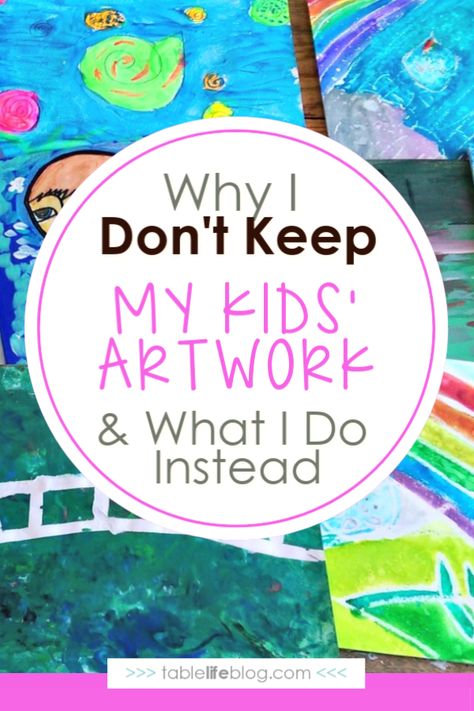 Confession time: my kids spend tons of time working on art, but I don't always keep my kids' artwork. Here's why I don't keep it and what I do instead.  #homeschooling #homeschoolart #kidsart #homeschoolparents #ihsnet Storing Kids Artwork, Save Kids Artwork, Kids Collage, Well Educated, Childrens Artwork, Kids Memories, Homeschool Art, Kids Artwork, I Don't Always