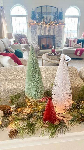 Half Wall Christmas Decor, Modern Farmhouse Transitional, Cozy Cottage Home, Greens And Neutrals, Farmhouse Transitional, Winter Home Decor, Interior Stylist, Eat In Kitchen, Cozy Cottage