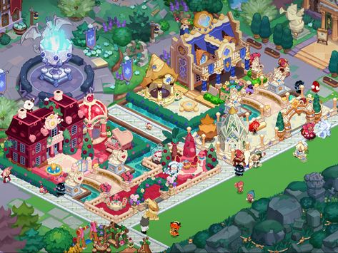 Cookie Run Guild Layout, Guild Design Crk, Cookie Run Kingdom Pure Vanilla Layout, Cookie Run Kingdom Guild Layout, Crk Kingdom Layout Ideas Pure Vanilla, Crk Designs, Crk Ideas, Crk Layout, Kingdom Layout