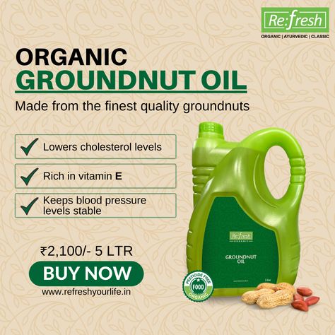 Edible Oil Creative Ads, Groundnut Oil Creative Ads, Cooking Oil Social Media Post, Healthiest Cooking Oil, Product Infographic, Medical Office Interior, Beauty Enhancement, Groundnut Oil, Food Graphics