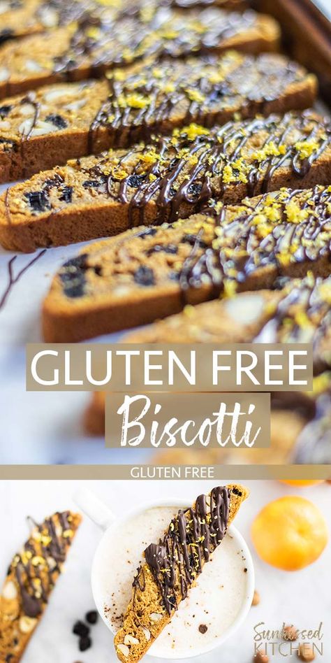 Healthy Biscotti, Gluten Free Biscotti Recipe, Gluten Free Biscotti, Almond Biscotti Recipe, Tart Cherries, Almond Biscotti, Food Charlatan, Biscotti Recipe, Chocolate Drizzle