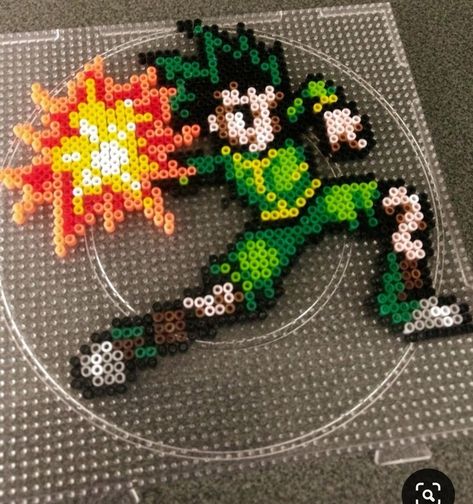 Anime Melty Beads, Hxh Perler Beads, Perler Bead Anime, Hunter X Hunter Pixel Art, Hama Art, Hamma Beads Ideas, Easy Perler Bead Patterns, Piskel Art, Pearl Beads Pattern