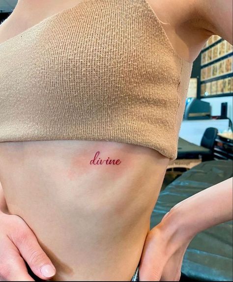 Rib Tattoos For Women, Petit Tattoo, Petite Tattoos, Red Ink Tattoos, Red Tattoos, Cute Tattoos For Women, Classy Tattoos, Discreet Tattoos, Dainty Tattoos