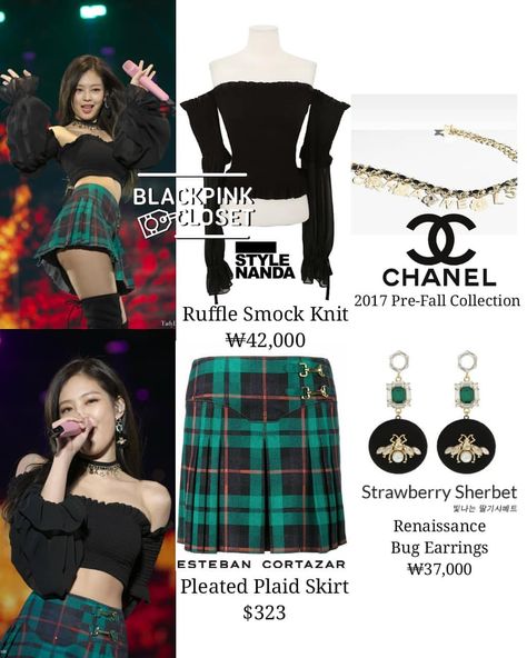 [180331 - TOKYO GIRLS COLLECTION] Jennie ✨STYLE NANDA, ESTEBAN CORTAZAR, CHANEL & STRAWBERRY SHERBET #Jennie #제니 #JENNIEstyle�… Kpop Outfits Blackpink, Channel Dress Jennie, Jennie Kim Channel Outfits, Jennie Chanel Fashion Week, Blackpink Jennie Chanel Outfit, Chanel Outfit Jennie Kim, Strawberry Sherbet, Jennie Fashion, Style Nanda