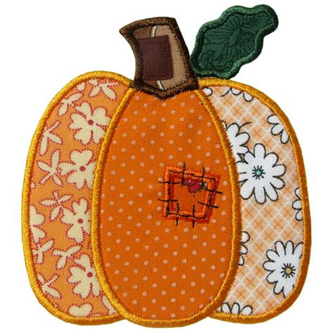 Patched Pumpkin Applique by HappyApplique.com Applique Designs Free, Embroidery Pumpkin, Embroidery Machine Applique Designs, Free Applique Patterns, Best Embroidery Machine, Pumpkin Applique, Machine Applique Designs, Applique Templates, Embroidery Monogram