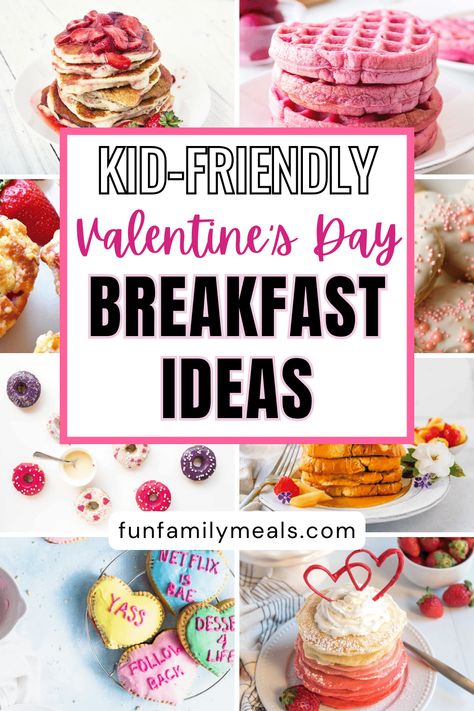 Help make this Valentine’s Day extra special with one of these cute Valentine’s Day breakfast ideas for kids! Kids Holiday Recipes, Valentines Recipes, Valentines Food Dinner, Breakfast Ideas For Kids, Valentines Breakfast, Valentines Snacks, Valentine Desserts, Valentine Dinner, Valentine's Day Recipes