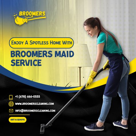 ✨🏠 Enjoy the Bliss of a Spotless Home! 🏠✨ Why settle for anything less than perfection? With Broomers Maid Service, every inch of your home will gleam. Sit back, relax, and let us handle the mess! For more information, visit our website https://broomerscleaning.com/, call us at +1 (678) 666-0555, or email at info@broomerscleaning.com Maid Cleaning, Maid Cleaning Service, Maid Services, Cleaning Maid, Move Out Cleaning, Construction Cleaning, Janitorial Services, Residential Cleaning, Weekly Cleaning