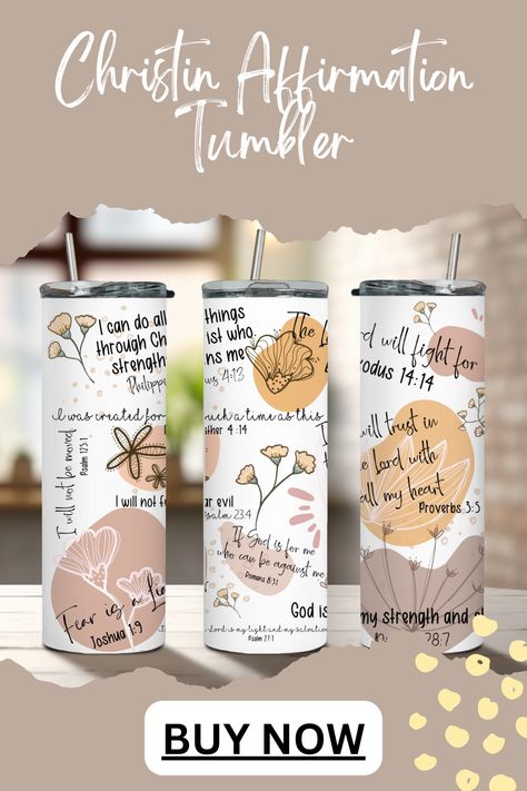 Bible Verse Tumbler Cup Affirmation Gift, Bible Affirmations Tumbler, Christian Tumbler Gift For Her, Mom Travel Cup, Affirmation Tumbler Bible Verse Tumbler, Bible Affirmations, Faith Tumbler, Affirmation Tumbler, God Is For Me, Romans 8:31, Christian Affirmations, Mom Travel, Psalm 27