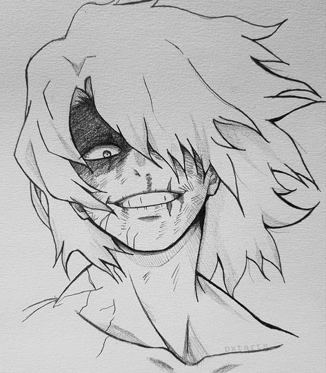 Original Comic Art, Shigaraki Tomura Drawing Sketch, Shigaraki Tomura Sketch, How To Draw Shigaraki, Anime Sketch Face, Shigaraki Tomura Drawing, Mha Drawings Pencil, Shigaraki Sketch, My Hero Academia Sketches