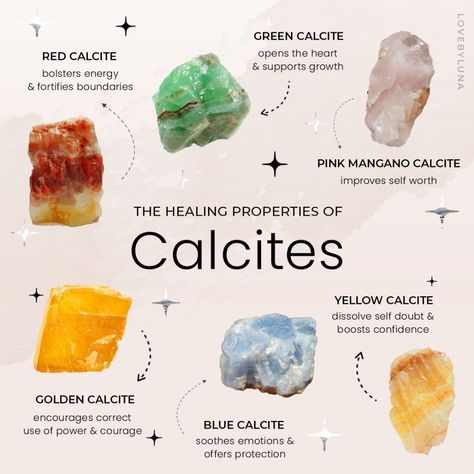 Love By Luna® on Instagram: “𝐂 𝐀 𝐋 𝐂 𝐈 𝐓 𝐄 𝐒 💎 calcite crystals are some of the most abundant types of crystals on this planet. often and shiny, they can be opaque or…” Overextending Yourself, Golden Calcite, Charge Crystals, Yellow Calcite, Crystals Healing Properties, Types Of Crystals, Gemstone Meanings, Blue Calcite, Crystal Therapy