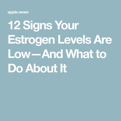 12 Signs Your Estrogen Levels Are Low—And What to Do About It Low Estrogen Symptoms, Fit Bit, Low Estrogen, 12 Signs, Gym Workout Tips, Headache, Who What Wear, Fitness Tips, Gym Workouts